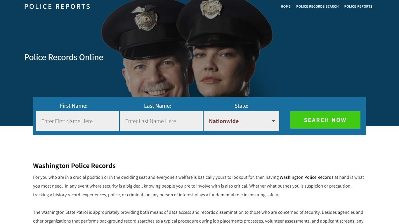 Washington Police Records | Get Instant Reports On People