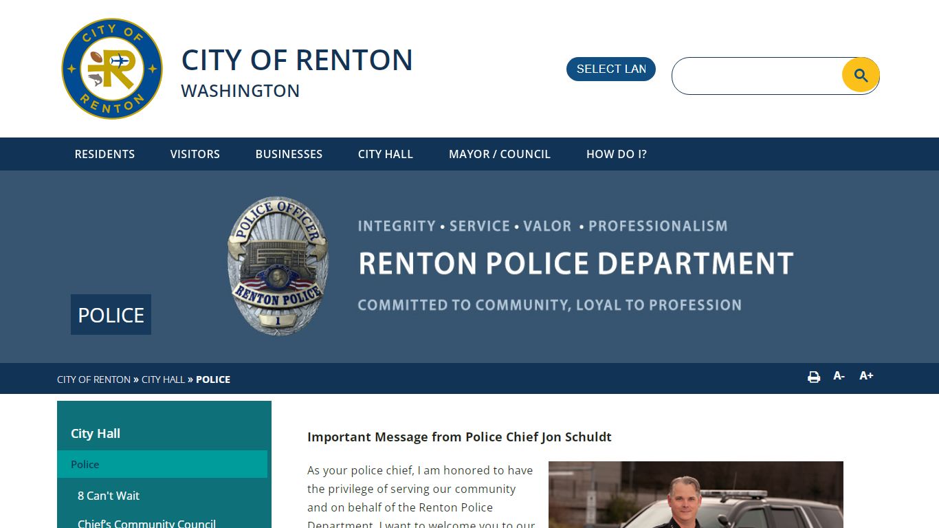 Police - City of Renton - Renton, Washington